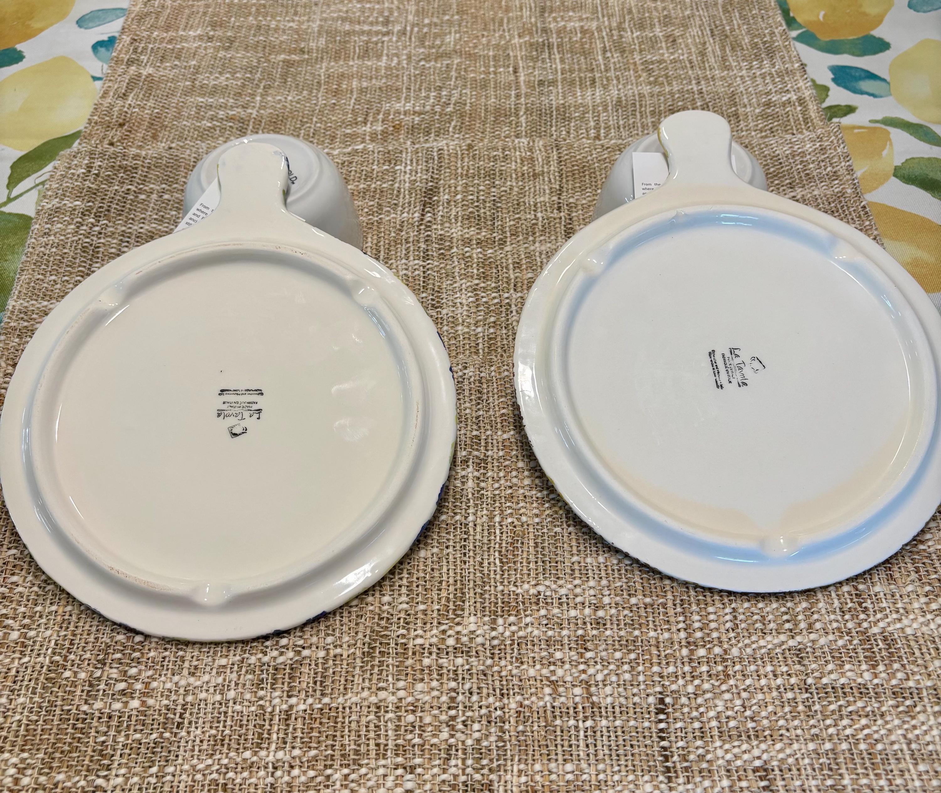 M*e様 Grafiche Tasgotti イタリアン プリント 水鳥 ４点セ Authentic Italian Lemons and Leaves Ceramic 8.5