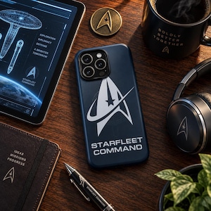 Telefoonhoesje met Starfleet Command-logo, MagSafe-compatibel, dubbele bescherming