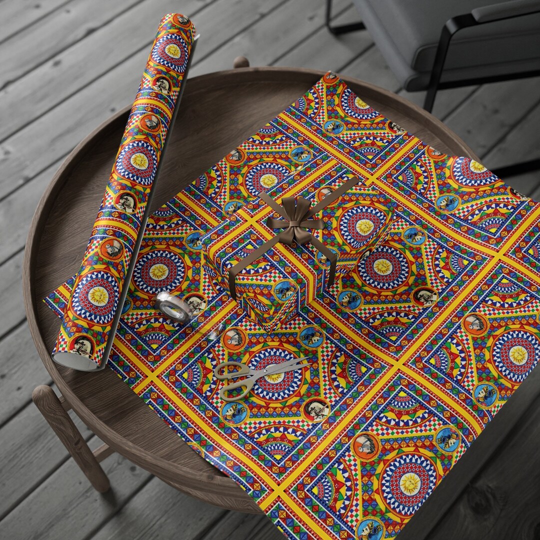 Simplicity Pattern Wrapping Paper Sicilian Pattern Gift Wrapping Paper: Elegant Fine Art Paper - Etsy