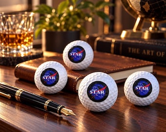 Bolas de golfe Star Wars, pacote com 6 unidades, com revestimento em Surlyn e núcleo de borracha plástica.