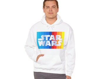 Star Wars Heavy Blend Hoodie - Premium Comfort for True Fans - Star Wars Rainbow Logo