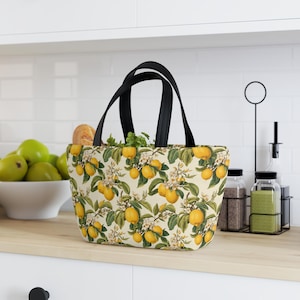 Bolsa de almuerzo de neopreno suave al tacto: bolsa aislante, elegante y reutilizable para el trabajo o la escuela, liviana, duradera y espaciosa.