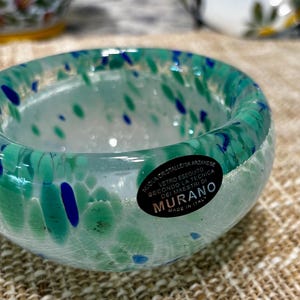 【MURANO】ボウル ITALY ムラーノ 金彩 ミルフィオリ 【ブルー】 MURANO GLASS ムラノ 金彩 ミルフィオリ パフュームボトル 香水