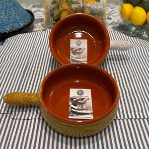 Small Casserole Tray with handle - Handcrafted Italian Terracotta Cooking Tray by the Artisans at Fratelli Colì since 1650