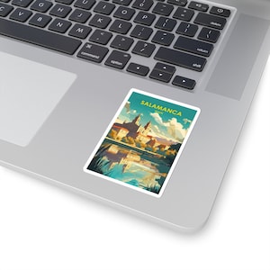 Stickers Europees stadsgezicht Kiss-Cut - duurzaam vinyl met glanzende afwerking - Salamanca, Spanje