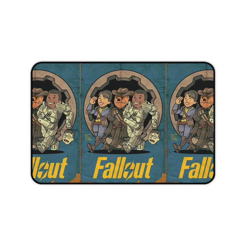 Fallout Wasteland Desk Mat - Premium Neoprene With Anti Slip Backing ...