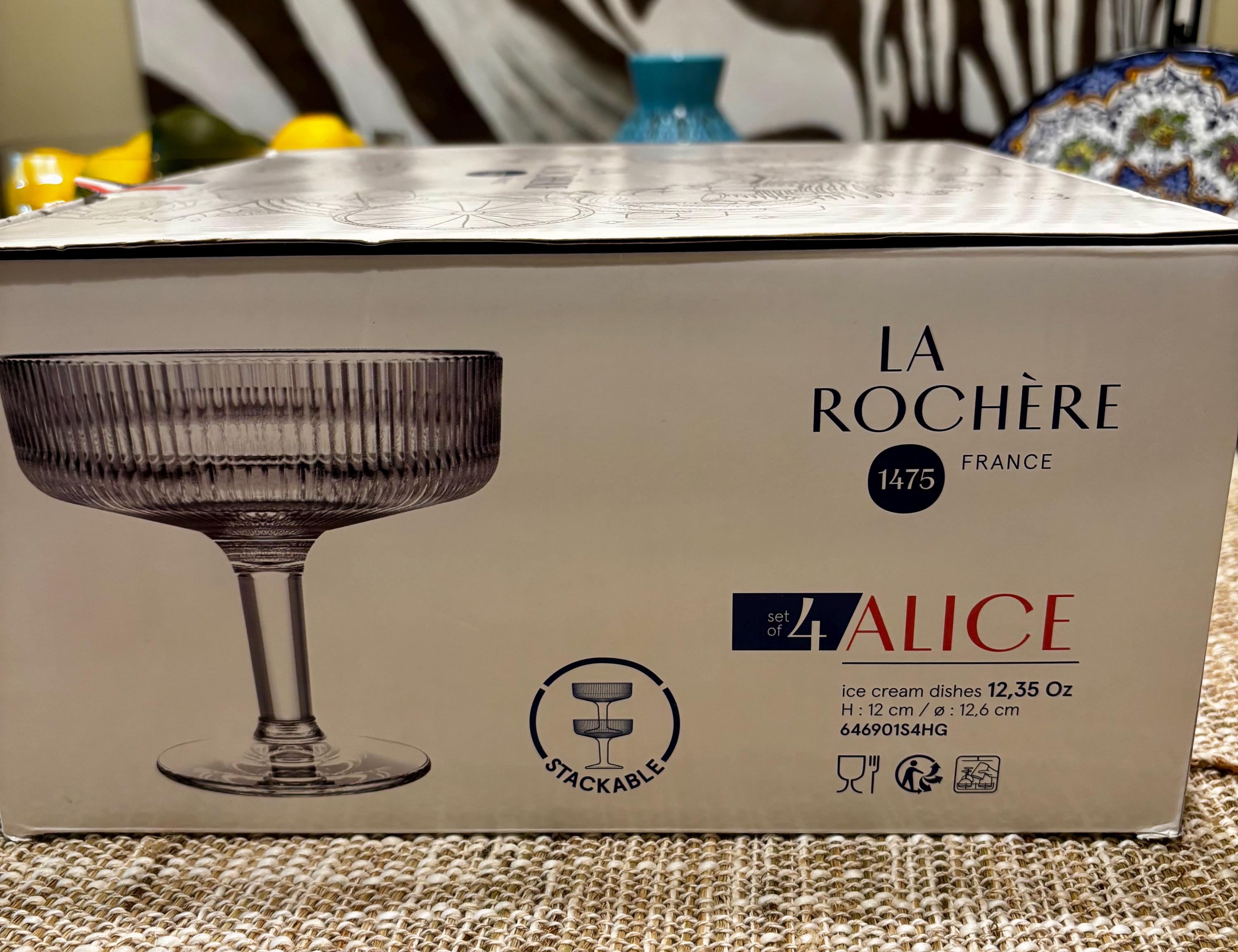 La Rochere Set of 4 Bee Design Glass Champagne Flutes - 608501