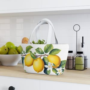 Bolsa de almuerzo de neopreno suave al tacto: bolsa aislante, elegante y reutilizable para el trabajo o la escuela, liviana, duradera y espaciosa.