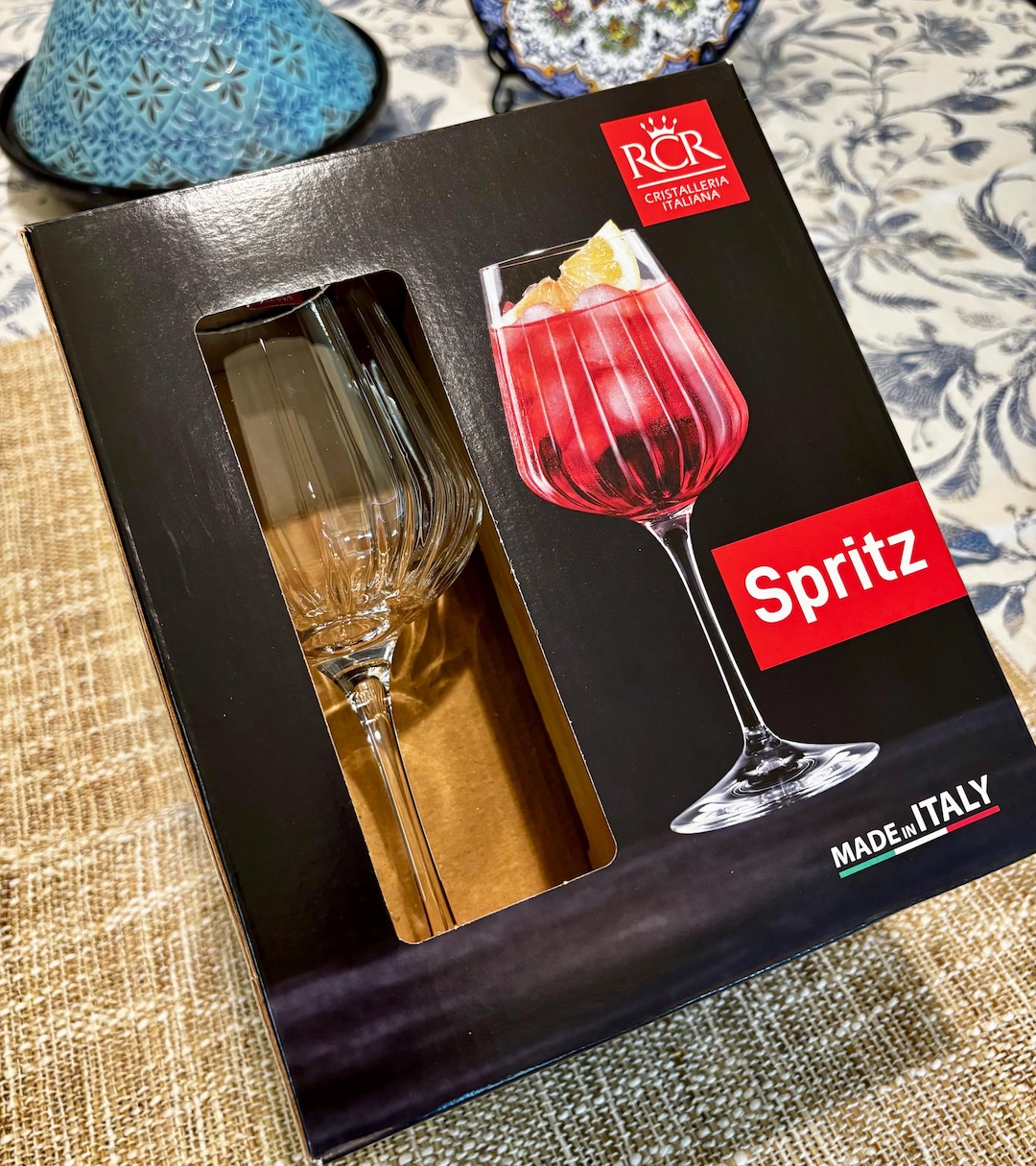 RCR Timeless Stielglas-Set – 4 Gläser, 50 Cl, Aus Gehärtetem Glas, Spülmaschinenfest, Made In Italy, Kristallklar