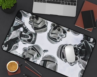 Star Wars Desk Mat - Premium Neoprene with Anti Slip Backing and Hemmed Edges - Stormtroopers