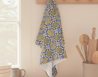 Elegant European Design Microfiber Tea Towels - Inspired by Portugal, Spain, and Italy
