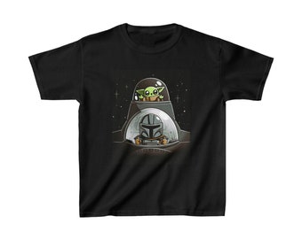 Star Wars Kids Cotton T-Shirts - Mando & Grogu