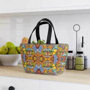 Bolsa de almuerzo de neopreno suave al tacto: bolsa aislante, elegante y reutilizable para el trabajo o la escuela, liviana, duradera y espaciosa.