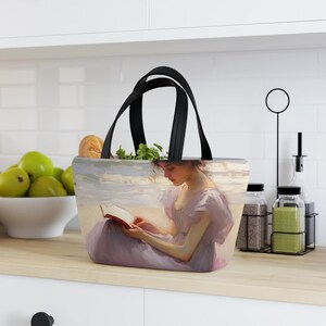 Bolsa de almuerzo de neopreno suave al tacto: bolsa aislante, elegante y reutilizable para el trabajo o la escuela, liviana, duradera y espaciosa.