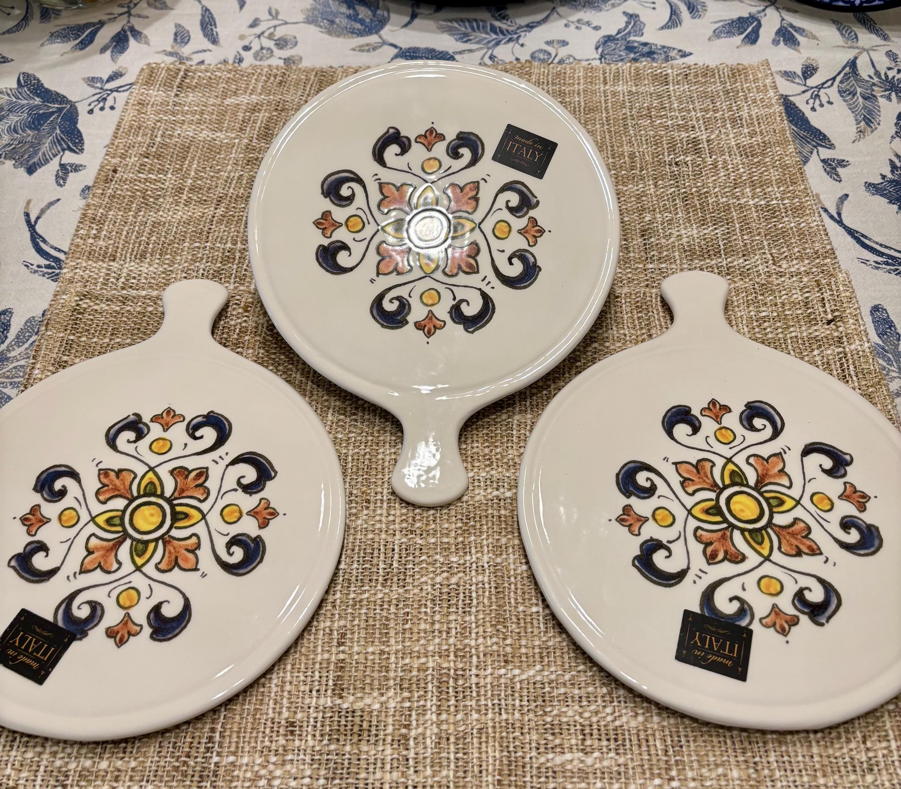 Authentic Italian Geometric Style Ceramic 8.5