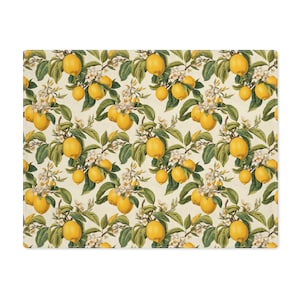 Elegant European Dinner Table Placemat - Luxurious Cotton Table Mats for Timeless Dining Décor - Italian Lemons