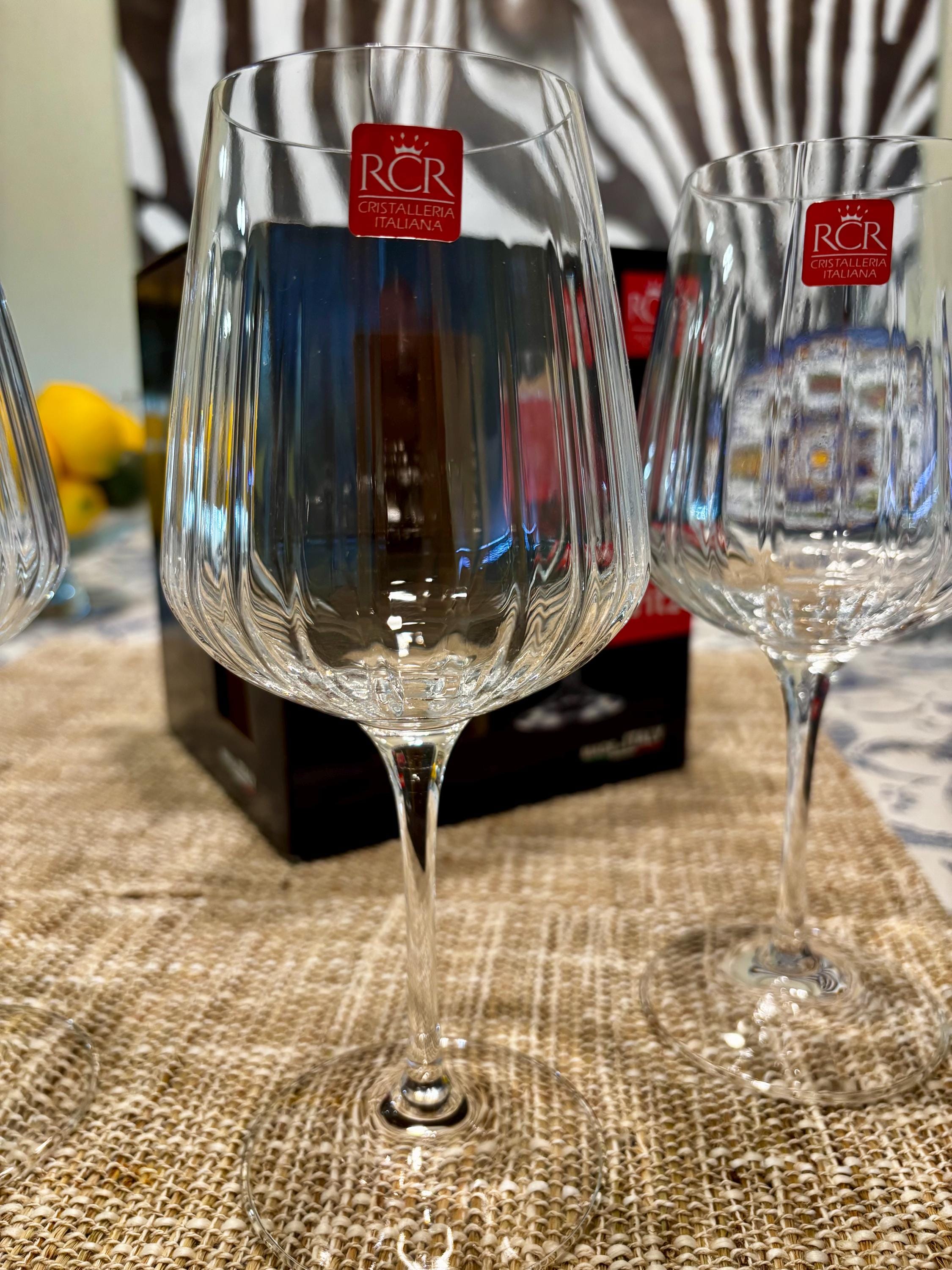 RCR Cristalleria Italiana S.p.a. Line Alkemist, cocktailglazen voor gin tonic van glas, moderne set met 6 kristallen glazen, 58 cl