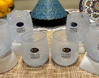 SET Nuova Cristalleria Arzanese Murano-style Wine Glass Set