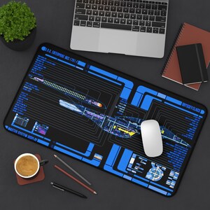 Star Trek Desk Mat: USS Enterprise Dashboard, Anti-Slip Neoprene