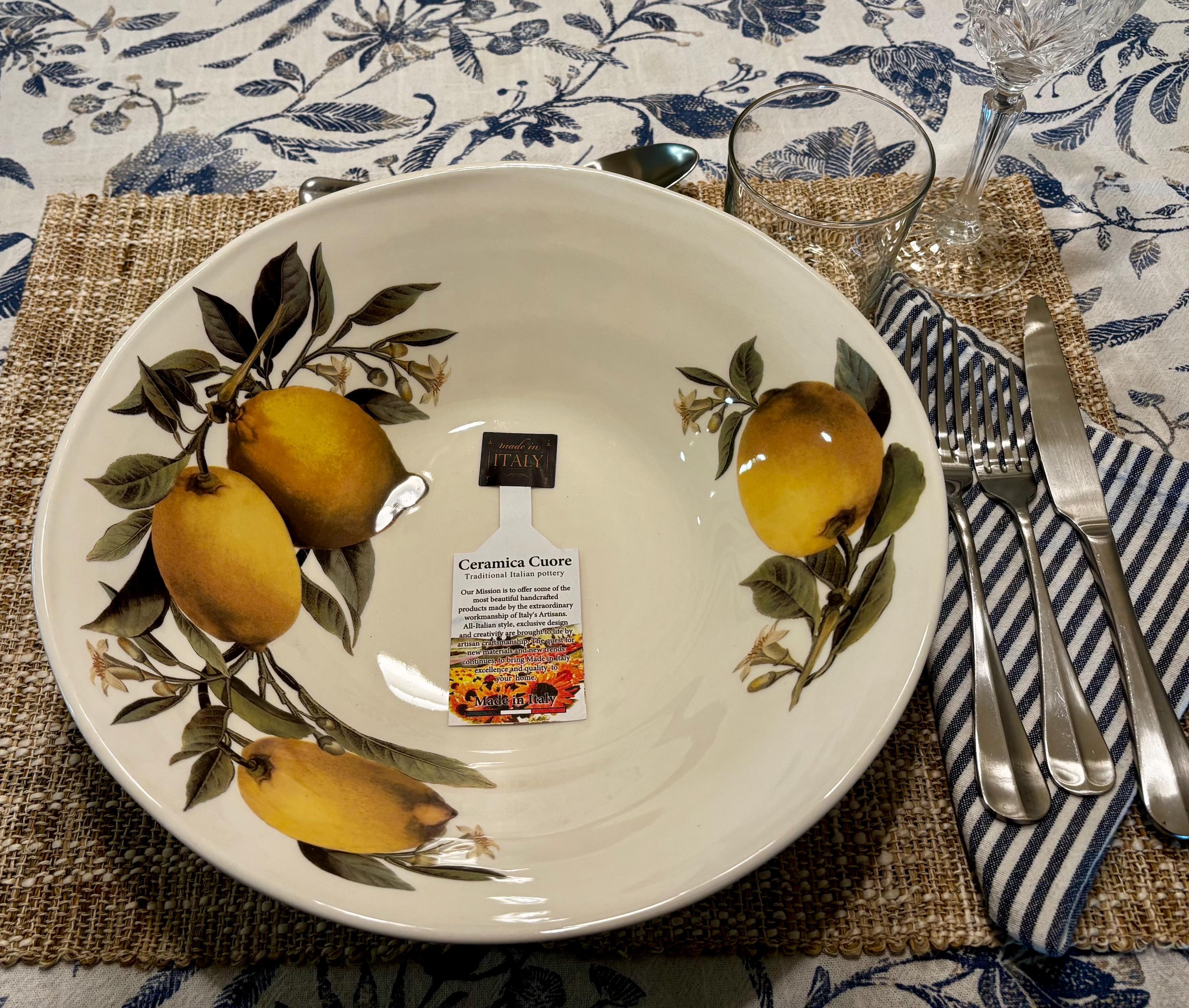 SET Authentic Italian Lemons Ceramic 12