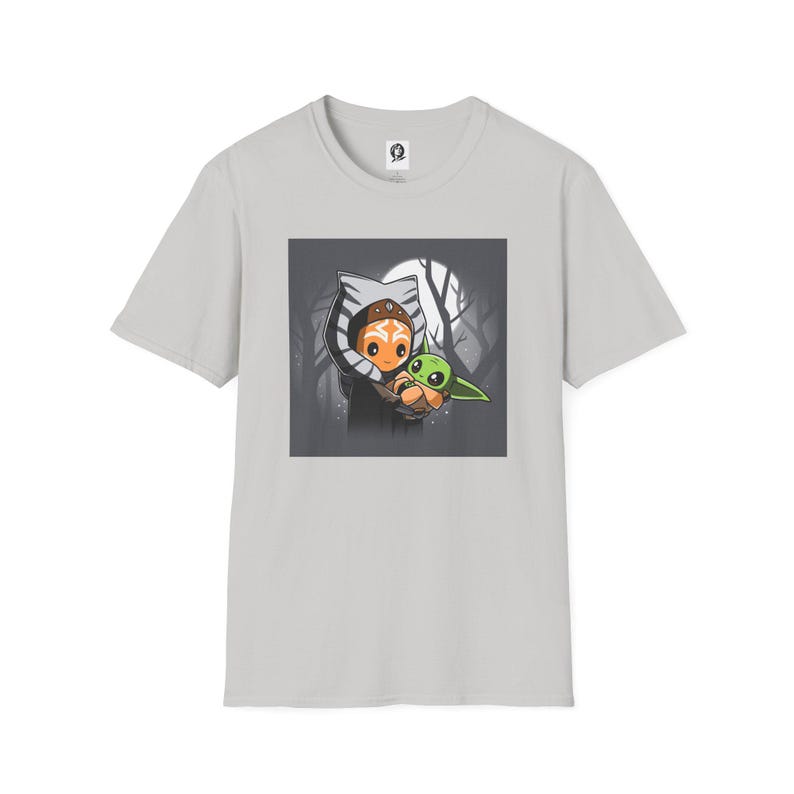 Ahsoka and Grogu - Premium Fan Art Adult T-Shirt Perfect for Star Wars Fans, Gifts Idea, Geeky Apparel, Casual Wear