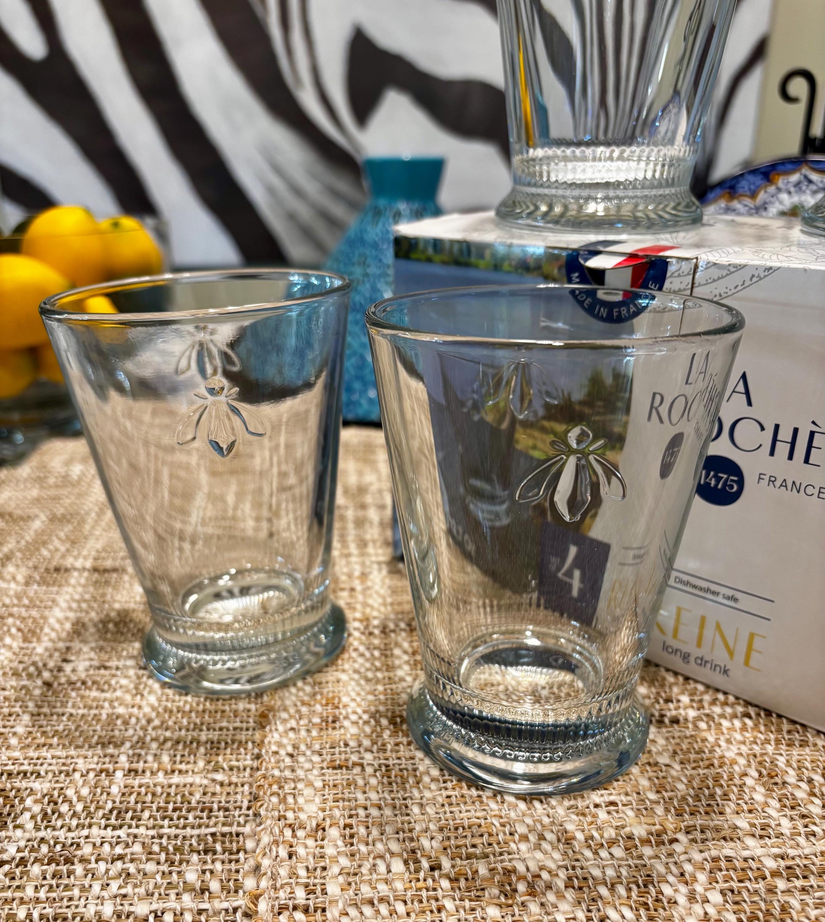 BOX SET La Rochere Reine Bee Glass Set – Elegant French Glassware With Iconic Napoleonic Bee Motif (set of 4)