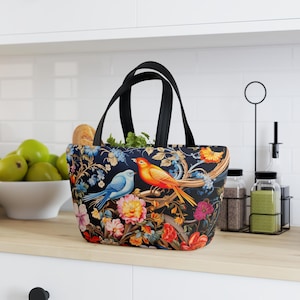 Bolsa de almuerzo de neopreno suave al tacto: bolsa aislante, elegante y reutilizable para el trabajo o la escuela, liviana, duradera y espaciosa.