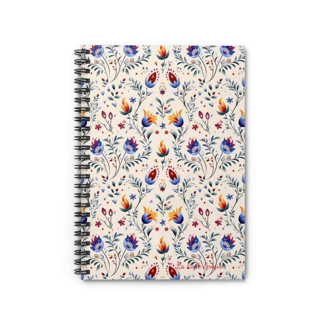 Floral Spring Flowers Spiral Notebook - Ruled Line Paper - Etsy