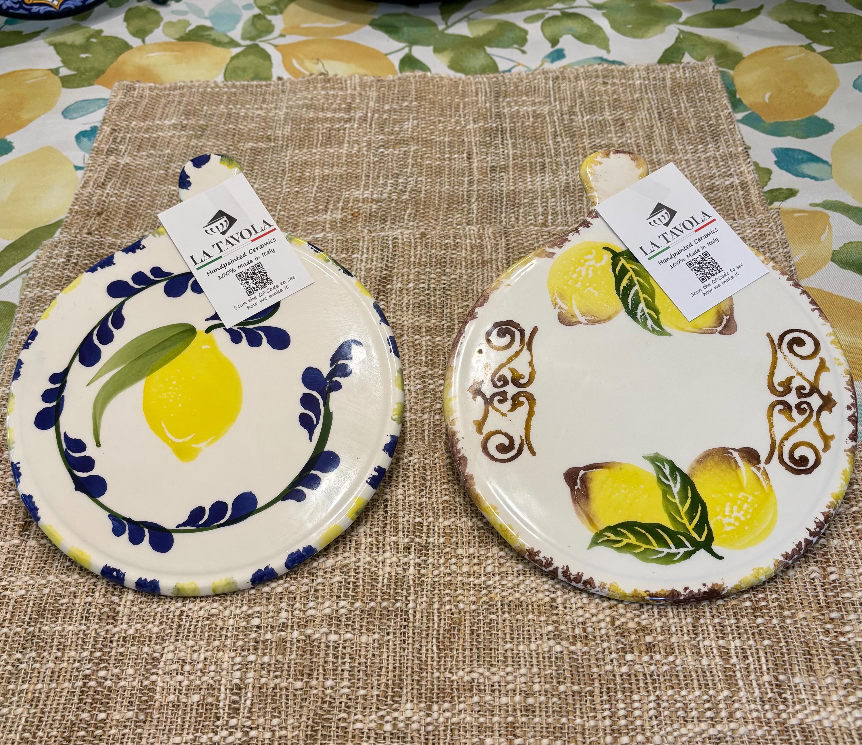Authentic Italian Lemons and Leaves Ceramic 8.5