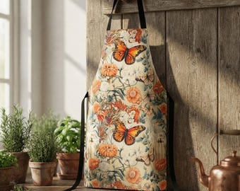 European Style Decorative Apron for Kitchen, Baking, Grilling, and Gardening - Luxurious and Durable Design