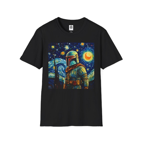 ボバ・フェット ゴッホ風Tシャツ：スター・ウォーズ ファンアートT