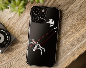 Funda para teléfono de Star Wars: Caza TIE y Ala-X, protección de doble capa.