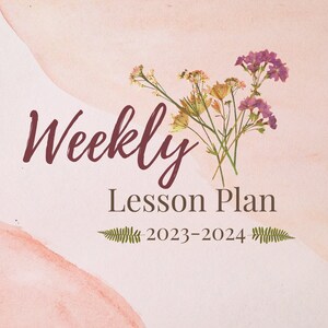 Antique Flower Weekly Digital Lesson Plan Template: 40-week - Etsy