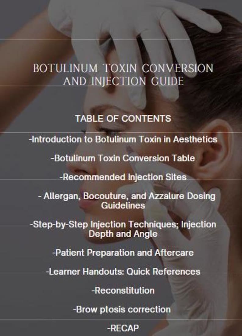 Botox Bible: A Must-have Guide for Practitioners and Students - Etsy