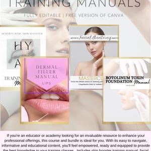 Aesthetics nurse injector bundle - Foundation Botox , foundation dermal filler, seventy hyal skin booster and facial anatomy training manual