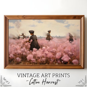 Vintage Cotton Harvest Pictures 3 Printable Nature Illustrations Historical Art Print Poster Art Prints // 3:2 ratio instant download DIY