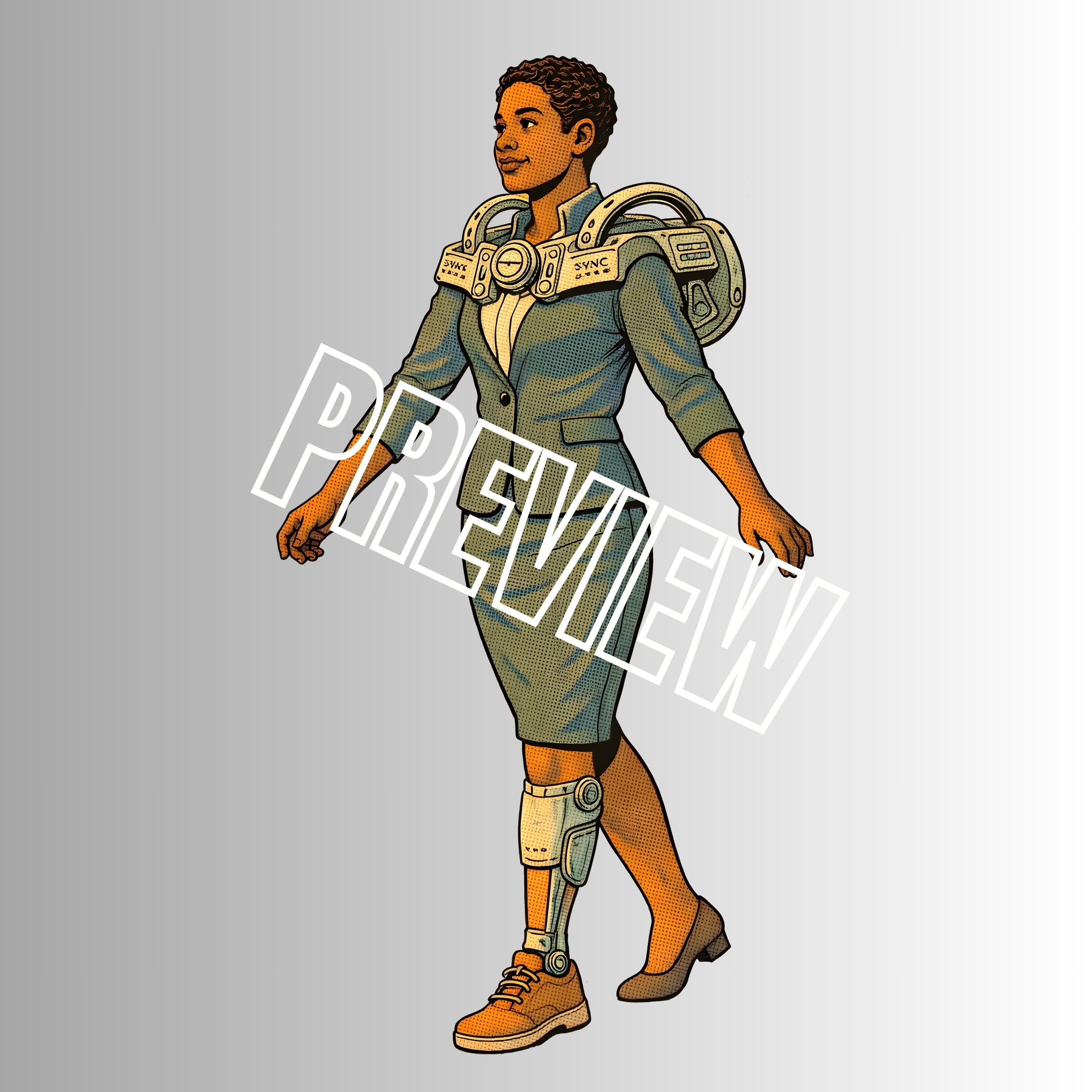 Bionic People Clipart Bundle – 50 Dystopian Characters PNG | Post ...
