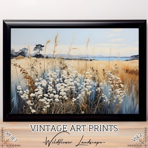 Wildflowers Set #2, Printable Nature Flowers Landscape Painting, Vintage Art Print,Poster Wall Art Canvas,Meadow Summer Nature,Instant Download