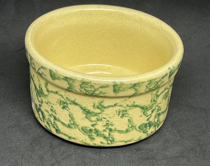 Vintage Green Spongeware Pottery Robinson Ransbottom Roseville Ohio USA ...
