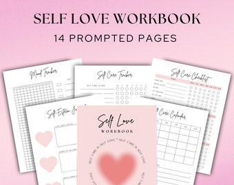 Self Love Workbook - Digital and Printable | Self Love Journal, Self Care Planner, Workbook Template, Self Love Club, Goodnotes, iPad