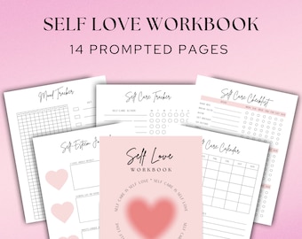 Self Love Workbook - Digital and Printable | Self Love Journal, Self Care Planner, Workbook Template, Self Love Club, Goodnotes, iPad