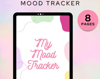 My Mood Tracker - Digital and Printable, Mood Journal, Mood Chart, Mood Tracker Journal, Habit Tracker, Wellness Journal