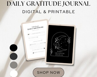 Digital Gratitude Journal, Daily Mindfulness Journal, Printable Gratitude Journal, GoodNotes Digital Journal, Wellness, Reflections, iPad