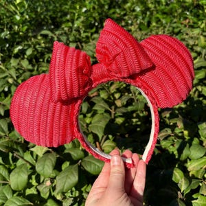 Hot Pink Minnie Ears, Pink Sparkle Ears