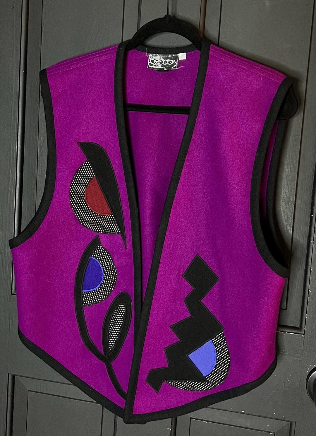 Vintage Beppa 2 Wool Vest | 80s Abstract Wearable Art, Size M - Etsy