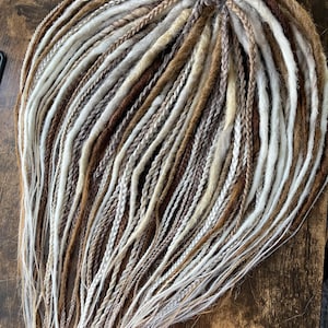 Blond Boho Synthetic Dreadlocks & Braids: Brown, Ginger, White Blend