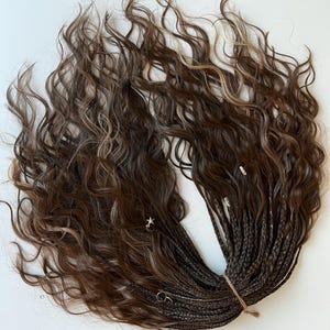 handmade safe double ended braids extensions with loose curly wavy end