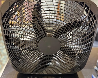 20インチ ブラックボックスファン | 3段階速度調節機能付き電動室内冷却ファン