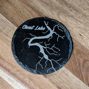Cheat Lake West Virginia Custom 4" Slate Coasters Set of 4 or 8