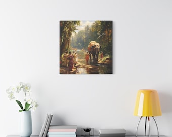 Kerala Artwork, Ancient India, Backwaters India Canvas Art, Wall Art India